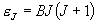 \varepsilon _J  = BJ\left( {J + 1} \right)