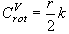 C_{rot}^V  = \frac{r}{2}k