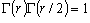 \Gamma \left( r \right)\Gamma \left( {r/2} \right) = 1