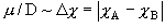\mu /{\rm D}\~\Delta \chi  =
  \left| {\chi _{\rm A}  - \chi _{\rm B} } \right|