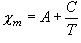 \chi _m  = A + \frac{C}{T}