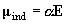 {\bf \mu }_{{\rm ind}}  = \alpha {\bf E}