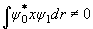 \int {\psi _0^ *  x\psi _1 dr}  \ne 0