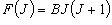 F\left( J \right) = BJ\left( {J + 1} \right)