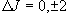 \Delta J = 0, \pm 2
