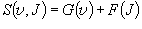 S\left( {v,J} \right) = G\left( v \right) + F\left( J \right)